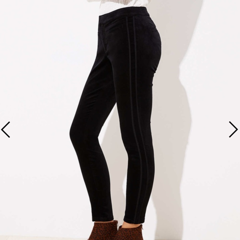 LOFT VELVET TUXEDO PANTS NWT